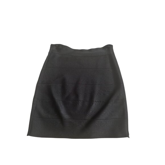 BEBE Black y2k Side Zip Bandage Mini Skirt Size Small - Picture 4 of 6